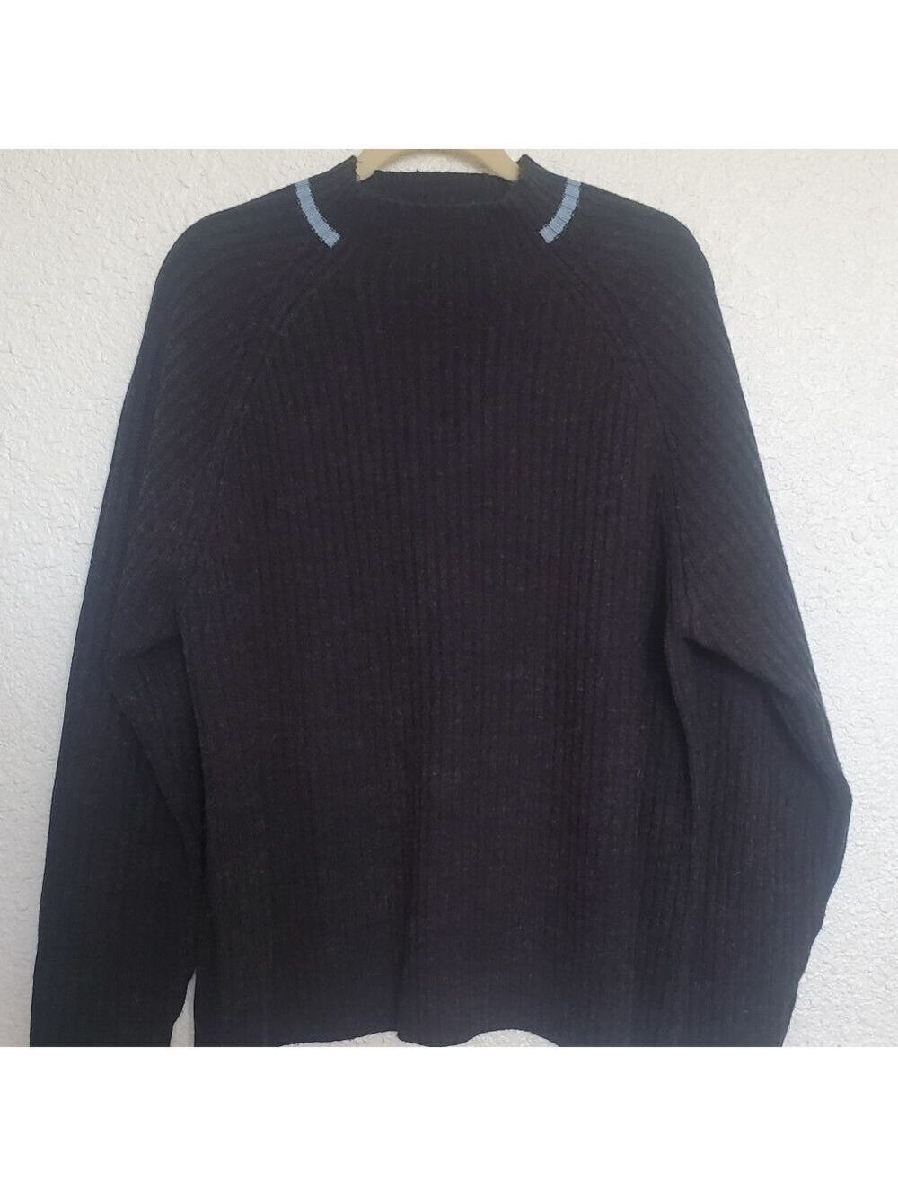 Whispering Smith Vintage Sweater Wool Blend Charcoal Gray (L)